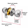 ‣ Cerradura tipo esfera cilíndrico baño cromo | Hermex Basic