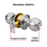 ‣ Cerradura esfera cilíndrico baño cromo BASIC | Hermex Basic