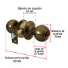‣ Cerradura esfera cilíndrico antiguo, blíster HB | Hermex Basic