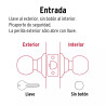 ‣ Cerradura esfera tubular cromo, blíster BASIC | Hermex Basic