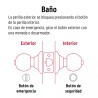 ‣ Cerradura esfera tubular baño cromo HERMEX BASIC | Hermex Basic