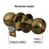 ‣ Cerradura Esfera Tubular Antiguo Blíster BASIC | Hermex Basic