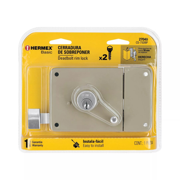 ‣ Cerradura sobreponer der instala-fácil, blíster... | Hermex Basic