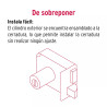 ‣ Cerradura sobreponer der instala-fácil, llave tetra... | Hermex