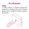 ‣ Cerradura sobreponer izq. clásica, llave tetra | Hermex