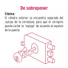 ‣ Cerradura sobreponer der 2 barras clásica, llave... | Hermex