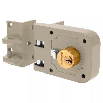 ‣ Cerradura sobreponer clásica izquierda para puerta corrediza | Hermex