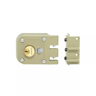 ‣ Cerradura sobreponer clásica para puerta corrediza, der... | Hermex