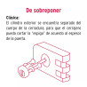 ‣ Cerradura sobreponer clásica para puerta corrediza, der... | Hermex