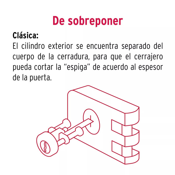 ‣ Cerradura mariposa para puerta corrediza izquierda | Hermex