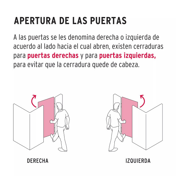 ‣ Cerradura electromecánica sin botón, izq. | Hermex