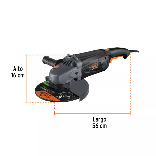 Pulidora Esmeriladora Angular 9' 2350 W, Industrial | Pulidoras / Esmeriles