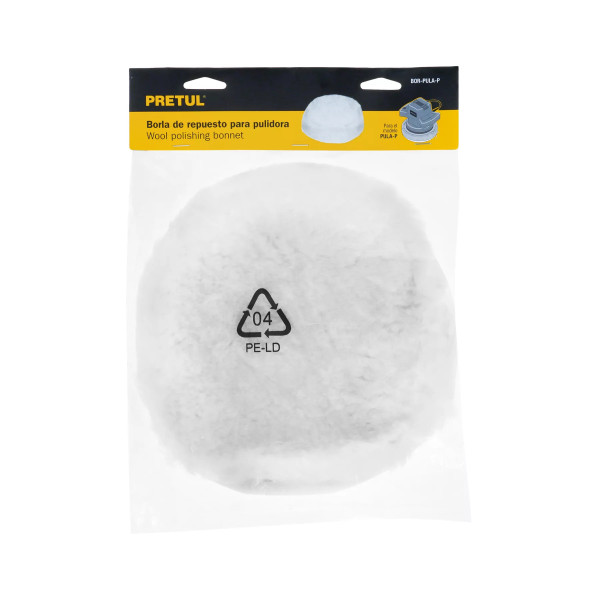 ‣ Borla p/pulir lana 10" jareta, PRETUL | Hermex