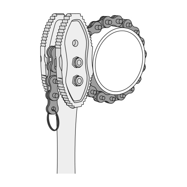 ‣ Llave de cadena tipo caimán 28" uso pesado | Hermex