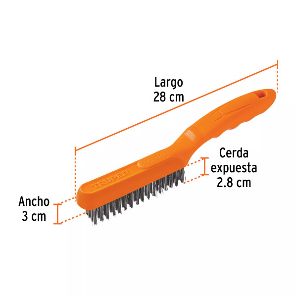 ‣ Cepillo de alambre 64 pinceles de acero... | Truper
