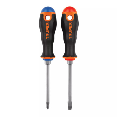 Dúo De Desarmadores 1/4' X 4' Mango Comfort Grip, Truper | Desarmadores, atornilladores y similares