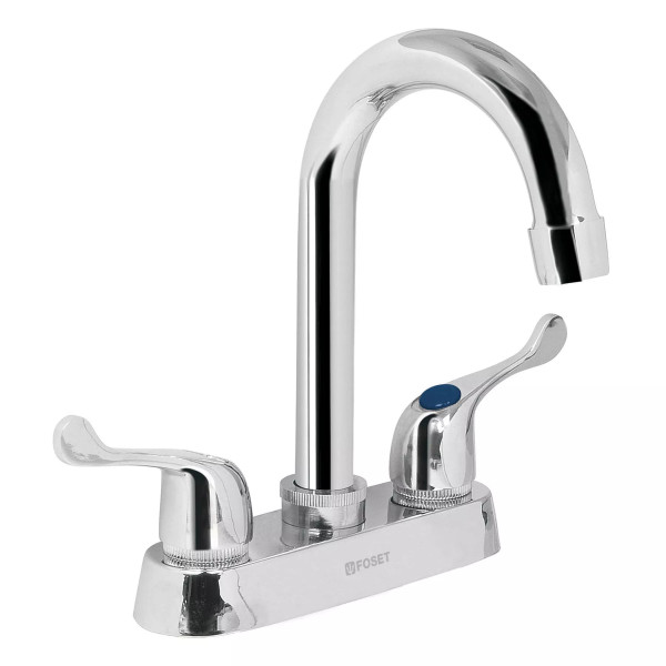 ‣ Mezcladora 4" para lavabo, cuello bar | Foset