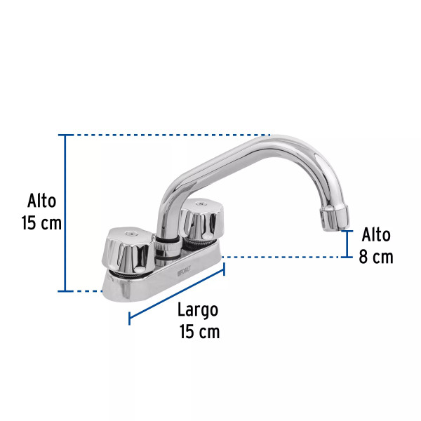 ‣ Mezcladora 4" lavabo, tubular, cartucho... | Foset