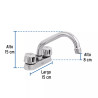 ‣ Mezcladora 4" lavabo, tubular, cartucho... | Foset