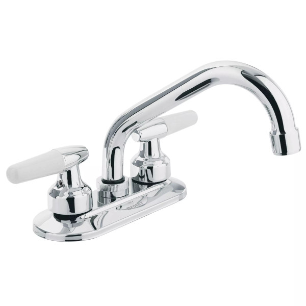 ‣ Mezcladora 4" lavabo, cuello tubular, manerales... | Foset
