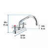 ‣ Mezcladora 4" lavabo, cuello tubular, manerales... | Foset