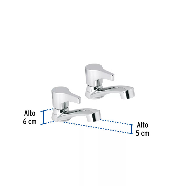 ‣ Juego llaves lavabo ABS palanca BASIC | Foset