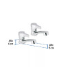 ‣ Juego llaves lavabo ABS palanca BASIC | Foset