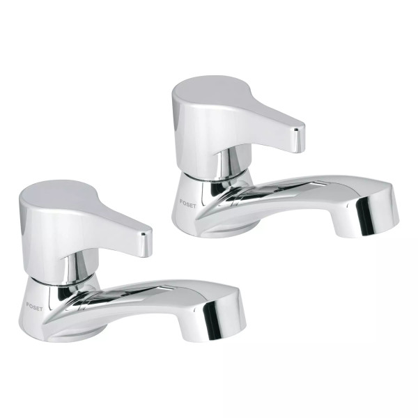 ‣ Juego llaves lavabo ABS palanca BASIC | Foset