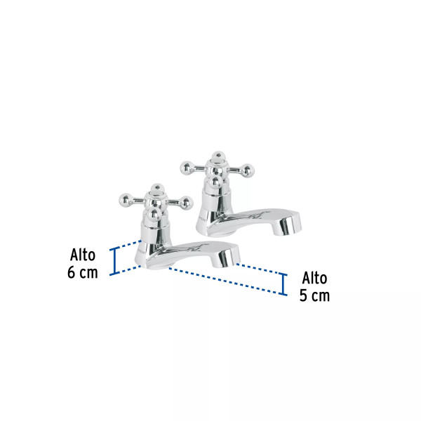 ‣ Juego llaves lavabo BASIC, ABS, cruceta | Foset