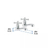 ‣ Juego llaves lavabo BASIC, ABS, cruceta | Foset