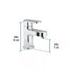 ‣ Monomando lavabo ABS nariz recta BASIC | Foset