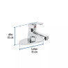 ‣ Monomando lavabo ABS nariz recta con cubierta BASIC | Foset