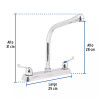 ‣ Mezcladora 8" fregadero cromo cu... | Foset