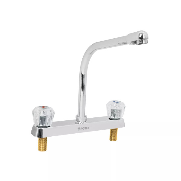 ‣ Mezcladora 8" fregadero cromo, cuello cobra... | Foset