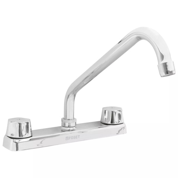 ‣ Mezcladora 8" fregadero cromo cuello largo BASIC | Foset