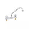 ‣ Mezcladora 8" fregadero cromo, cuello largo | Foset
