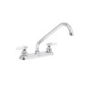 ‣ Mezcladora 8" fregadero cromo, cuello largo, BASIC | Foset
