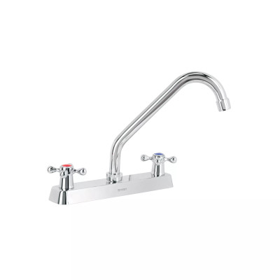 ‣ Mezcladora 8" fregadero cromo, cuello largo... | Foset