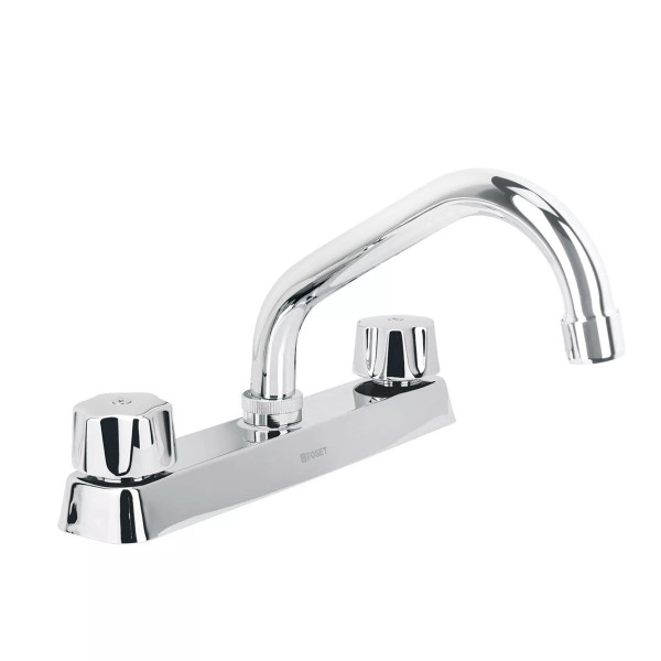 ‣ Mezcladora 8" fregadero cromo, cuello corto... | Foset