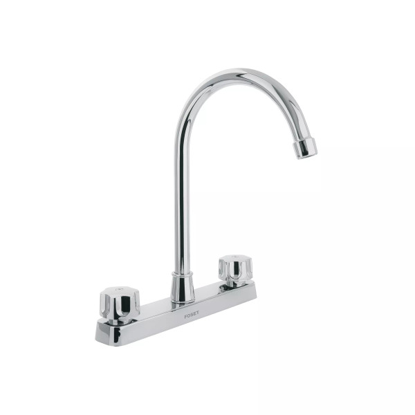 ‣ Mezcladora 8" fregadero, ABS, cuello curvo | Foset