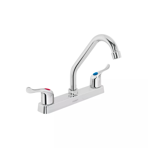 ‣ Mezcladora 8" fregadero, ABS, cuello corto | Foset