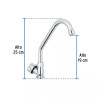 ‣ Llave individual fregadero ABS cuello corto hexagonal | Foset