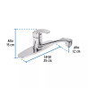 ‣ Monomando fregadero ABS cuello recto BASIC | Foset