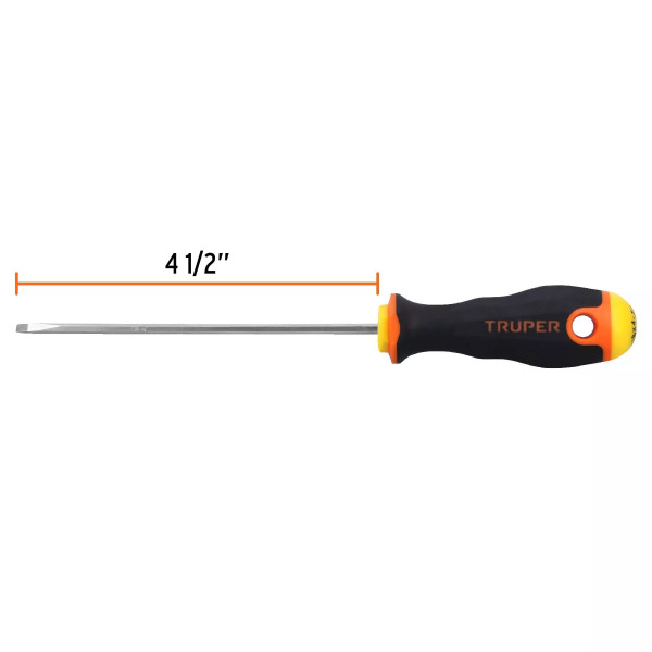 Desarmador Cabinet 1/8' X 4-1/2' Mango Comfort Grip, Truper | Desarmadores, atornilladores y similares