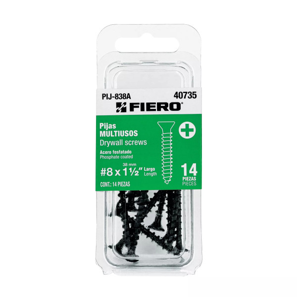‣ Blíster 14 pijas multiusos No.8 x 1-1/2" | Fiero
