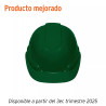 Casco de seguridad ventilado, ajuste de matraca, verde