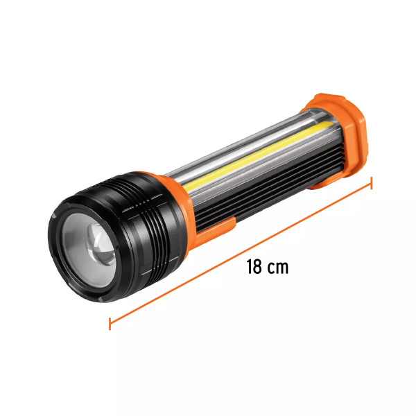 Linterna recargable con luz emergencia, 480lm, Truper Expert