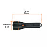 Linterna plástica 1 LED 180 lm con 2 pilas D, Truper