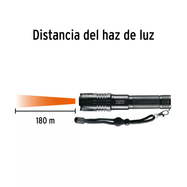 Linterna LED recargable, de aluminio, 500 lm, TRUPER EXPERT