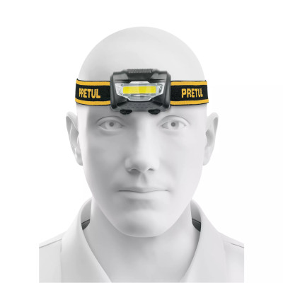 Linterna de minero LED 100 lm de 3 pilas AAA, PRETUL